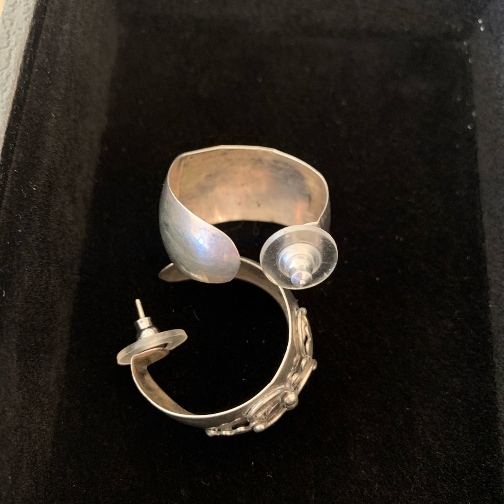 925 Sterling Silver Vintage Earrings - Picture 4 of 11